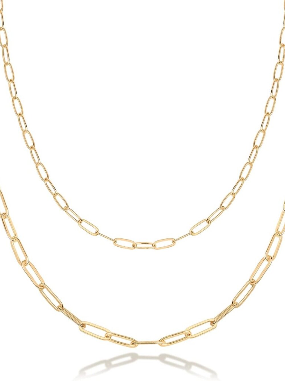 14K Gold Plated Dainty Layering Necklaces for Women | Snake Chain, Curb Link, Pa
